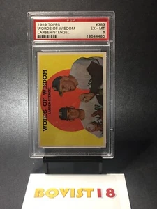 1959 Topps #383 Words Of Wisdom Don Larsen Casey Stengel PSA 6 - Bild 1 von 1