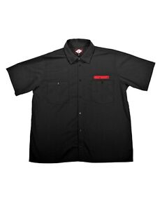Independent Trucks Company Men's XXL Black Embroidered Bar Logo Work Shirt NWOT