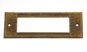 Antique Victorian Bronze Drawer Label Slots - Picture 1 of 3
