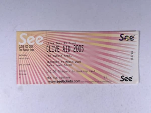 Clive Aid Complete Ticket Iron Maiden Clive Burr Orig Saturday March 19th 2005 - Picture 1 of 12