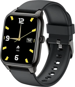 Black Smart Watch Men with 1.78" Retina AMOLED Always on Display, IP68 - Picture 1 of 6