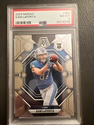 2023 Mosaic Lions Rookie Sam Laporta-🏈 Football - Rookies Silver Prizm #360 PSA - Image 1 of 2