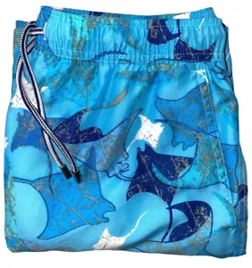 Peter Millar Herren Gr. Medium Badehose Shorts Stachelrochendruck gefüttert Polyester - Bild 1 von 10