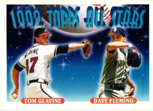 1993 TOPPS BASEBALL ALL STARS DAVE FLEMING TOM GLAVINE #410