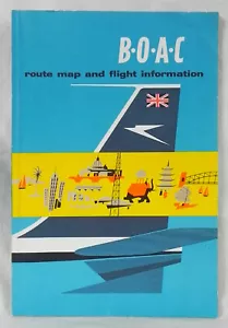 BOAC "Routenkarte und Fluginformationen" 1962 Broschüre, 52 Seiten, UK Airline - Bild 1 von 16
