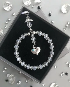 Crystal Ornament Family Memorial Gift - Choose charm, colour & gift wrap option - Picture 1 of 35