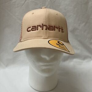 Carhartt Canvas Force Mesh-Back Logo Trucker Hat Apricot Adjustable