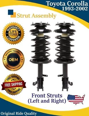 Nuevos puntales delanteros OE para Toyota Corolla 1993-2002 1,6 L 1,8 L garantía de por vida Foto 1 de 4