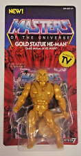 Super7 MOTU Masters of the Universe 5.5  Vintage Series Gold Statue He-Man New