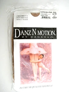 Danz N Motion by Danshuz Nylon Supplex Tights Children Lt Toast Size 8-10 #519 - Picture 1 of 3