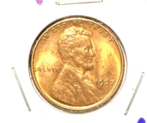 1937 lincoln wheat cent Choice BU - Picture 1 of 2
