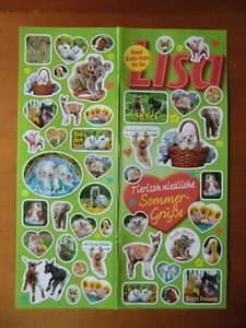 1 gr. Aufkleber-Bogen Tierisch niedliche Sommer-Grüße von Zeitschrift - Bild 1 von 1