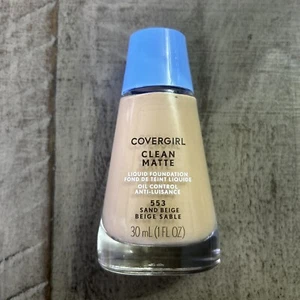 CoverGirl Clean Matte Liquid Foundation 553 SAND BEIGE 1oz - Oil Control - Picture 1 of 2