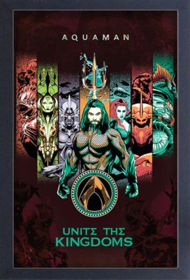 АКВАМЕН ОБЪЕДИНИТЬ КОРОЛЕВСТВА 13 x 19 в рамке гелькоут плакат супергероя dc комиксы подарок! - Изображение 1 из 2