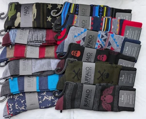 MENS Socks Buffalo David Casual Dress Socks Assorted Colors & Patterns - NEW - Picture 1 of 30