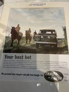 pubblicità retrò. land rover campo scozzese 1961 - Foto 1 di 3