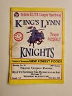 British Elite League Speedway King's Lynn Programme  - 6th August 1997