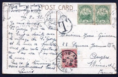 БЕРМУДЫ: (18085) НАЛОГ/ФРАНЦИЯ ПОЧТОВЫЕ РАСХОДЫ ИЗ-ЗА АНГЕРСА ОТМЕНА/PPC - Изображение 1 из 2