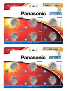 12x Panasonic CR2032 Lithium Coin Cell 2032 3V Battery Car Key Fobs Toys Remote - Picture 1 of 1