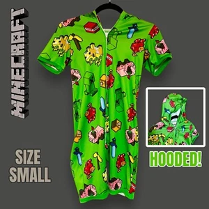 Minecraft One Piece Pajamas Micro Fleece Youth Hoodie Size Small. NWOT! - Picture 1 of 10