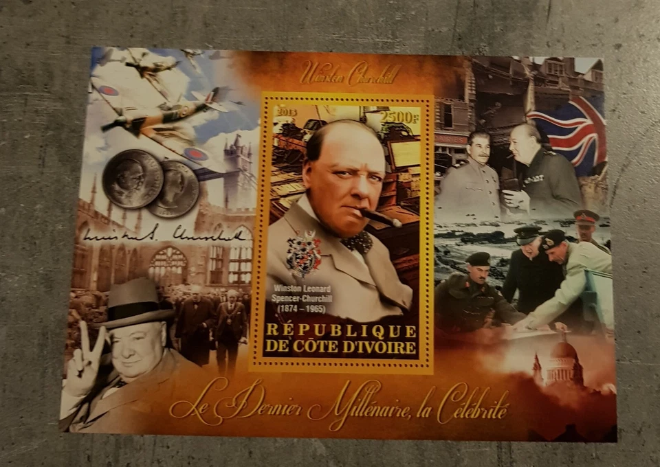 Costa de Marfil 2013 Sir Winston Churchill M/Hoja MNH Foto 1 de 1