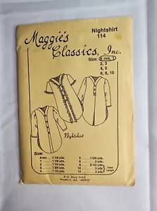 Maggie's Classic Inc. Child NIGHT SHIRT Pattern (6mo, 1yr) VINTAGE - Picture 1 of 1