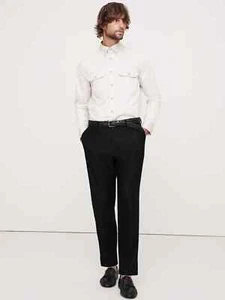 Pantalón Traje Lúpulo Italiano Banana Republic 32/32 Negro #743532 - Imagen 1 de 4