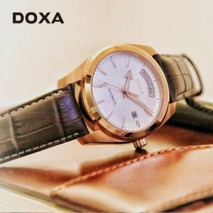 DOXA Men's Automatic Mechanical simple Business Watch  Date/Week Display D205 - Picture 1 of 12