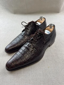 Scarpe eleganti uomo Finsbury taglia 9 Amalfi pelle marrone punta mandorla stringate - Foto 1 di 6