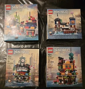 LEGO Micro Ninjago City Complete Set of 4: #40703, #40704, #40705, #40706 NISB - Picture 1 of 2