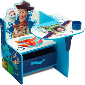 Delta Kinder Stuhl Schreibtisch mit Aufbewahrungsbehälter, Disney Toy Story 4, hält 50 Pfund - Bild 1 von 9