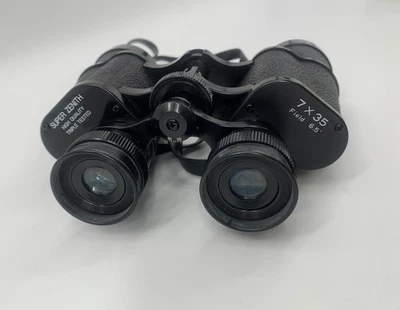 ВИНТАЖНЫЙ высококачественный бинокль Super Zenith 7 x 35 поле 6,5 с чехлом - Изображение 1 из 4