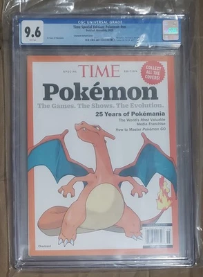TIME MAGAZINE SPECIAL EDITION POKEMON CHARIZARD COVER CGC 9.6 FIRST PRINT 2025 - Image 1 of 4