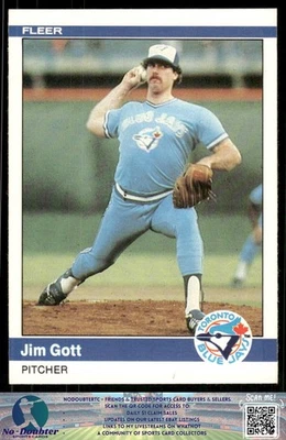1984 Fleer #155 Jim Gott Toronto Blue Jays 84FB - Image 1 of 2