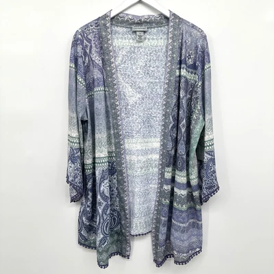 Catherines кардиган свитер кимоно размер 1 X эластичной трикотажа Artsy богемное Fairycore - Изображение 1 из 4