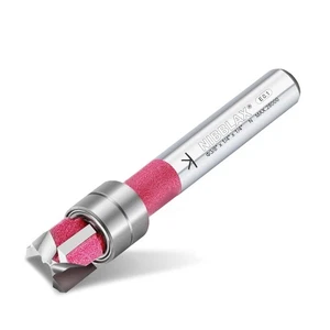 Double Top Bearing Flush Trim Bit - 3-Flute Router 3/8Dia x 1/4 x 1/4Sh  - Picture 1 of 7