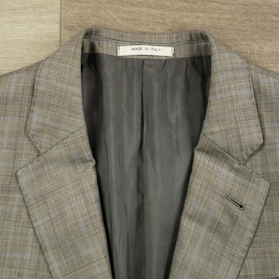 Armani Collezioni G-Line Sport Coat Men's 44R Slim Wool Plaid Two Button Spot - Image 1 of 4