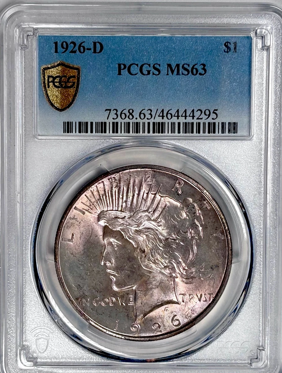 MS 63 Graded 1926 Year Peace Dollars (1921-1935) for sale | eBay