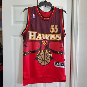 Adidas Dikembe Mutombo Atlanta Hawks 55 Retro NBA Jersey Men S Stitched Logo - Picture 1 of 14