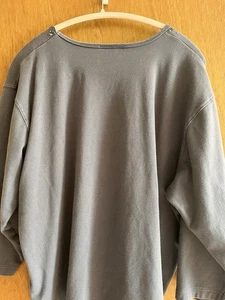 Christine Alexander 3X Gray 3/4 Sleeve Cotton Top Studded Beaded Sequins - Picture 1 of 13
