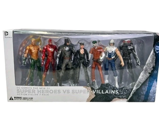 JLA 52 Super Heroes VS Villains 7 Figures Boxed Set DC Comics Collectibles