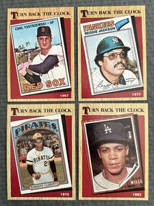 Carl Yastrzemski, Reggie Jackson, Roberto Clemente, Maury Wills 4 Cards Topps 87 - Picture 1 of 6