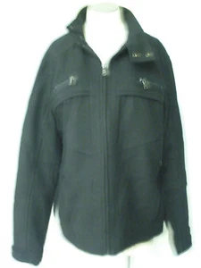 Chaqueta Negra INC I-N-C International Concepts Lana Cremallera Completa Mediana M Nueva - Imagen 1 de 4