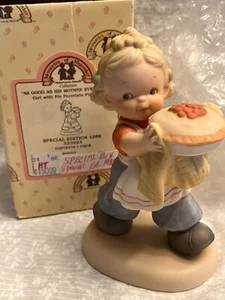 enesco figurine. Memories of yesterday. As good as his mother ever made. Girl w - Picture 1 of 5