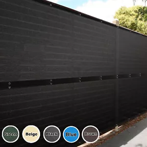 Green Black Beige Heavy Duty Privacy Fence Screen Garden Shade Fabric Mesh Net - Picture 1 of 26