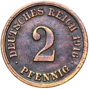 German Empire-Empire-Wilhelm II. - Coin - 2 Pfennig 1916 F - Picture 1 of 2