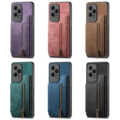 Zipper Wallet Phone Case For Huawei Nova 14 13 Honor 400 300 200 100 90 50 60 70 - Image 1 of 4