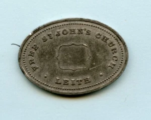 ST JOHNS FREE CHURCH LEITH SCOTTISH CHURCH COMMUNION TOKEN - Picture 1 of 2