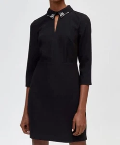 little black dress warehouse size 12 work cocktail party slim look wedding night - Picture 1 of 3