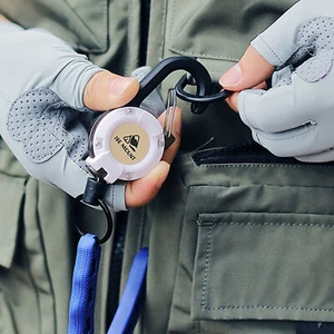 Retractable Key Chains with Carabiner & 60cm Extendable Steel Wire Rope - Picture 1 of 28
